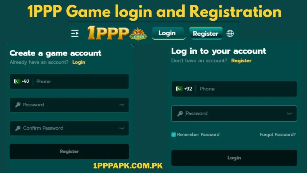 1PPP Game Login and Registration